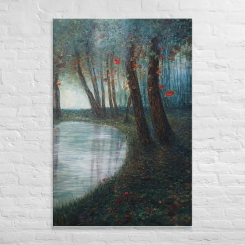 Canvas Print – Before I Sleep – Atmospheric Forest and Water Landscape | Work by Eman's Gallery