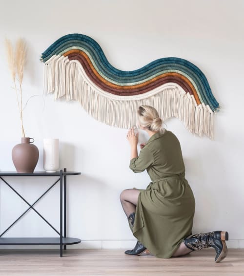 Textile Art Tapestry - AYLA | Wall Hangings by Rianne Aarts / Teddy and Wool Studio