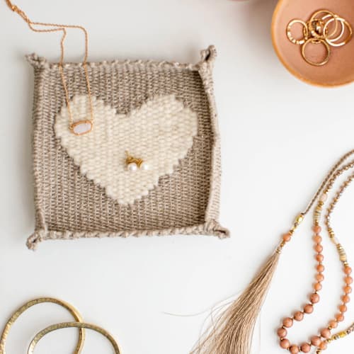 Woven Heart Jewelry Dish DIY KIT | Decorative Box in Decorative Objects by Flax & Twine
