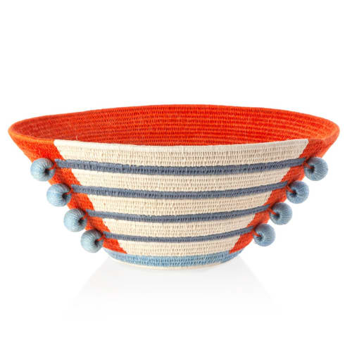 fret large basket tangerine | Tableware by Charlie Sprout