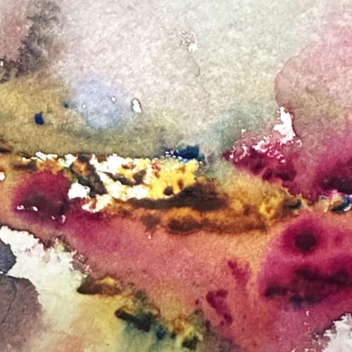 Good Life – Original Abstract Watercolor Painting – 5x7 – Matted & Framed – Uplifting Joyful Wall Art | Paintings by Susi Schuele Art