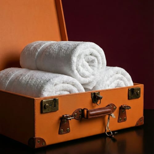 Dubai Sunset Vintage Style Towel Crate | Storage by Rikan