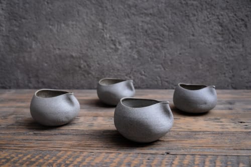 Jug/creamer "Dorothy" - organic natural shape stoneware | Vessels & Containers by Laima Ceramics