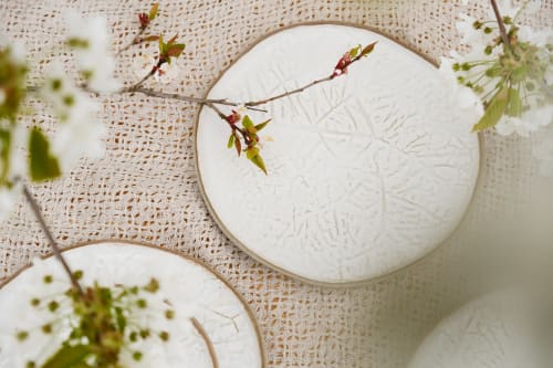 Classic white Leaf plates | Dinnerware by Laima Ceramics