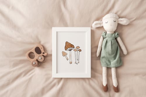 Tiny Mushrooms Print | Prints by Melissa Mary Jenkins Art