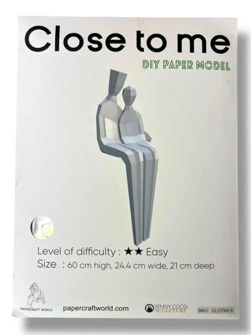 Close to me DIY Paper Model 20 inch | Sculptures by YENNY COCQ