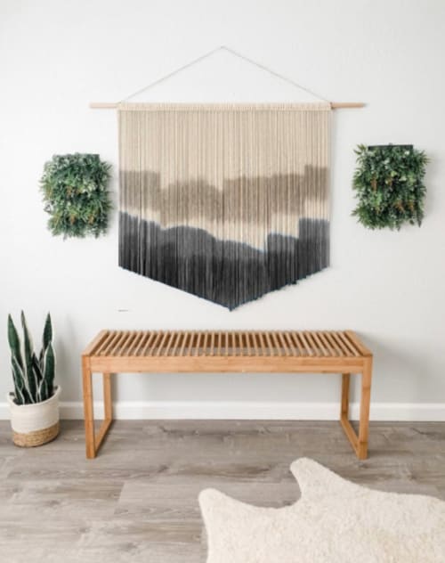 Extra Large Black and Gray Macrame Wall Hanging / Fiber Art | Wall Hangings by Love & Fiber | Rush Creek Lodge at Yosemite in Groveland