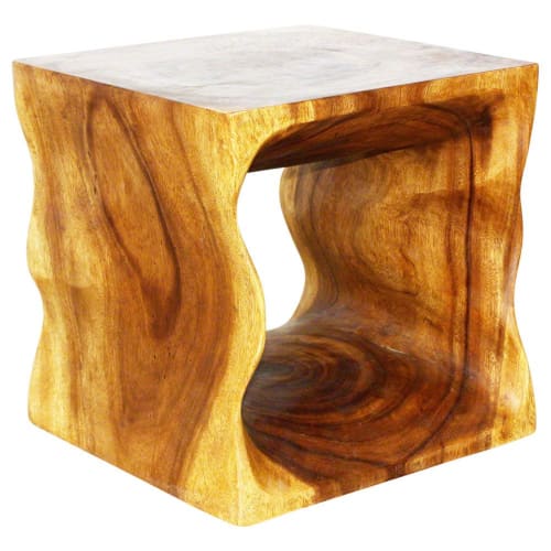 Haussmann® Wood Natural Cube End Sofa Table 16 in x 16 in | Tables by Haussmann®
