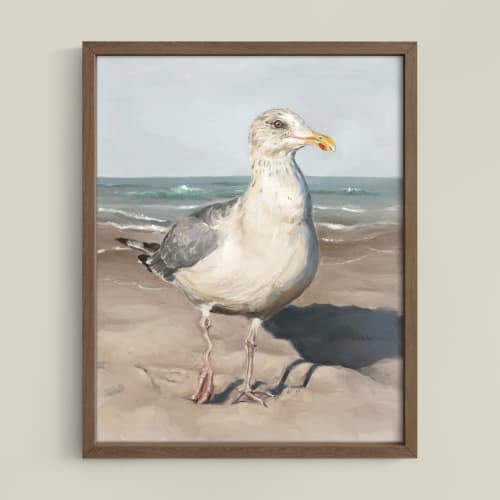 Wobbly Leg Seagull | Prints by The Ugly Cat Studio