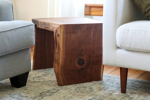 Live-edge Walnut waterfall coffee table | Tables by Hazel Oak Farms
