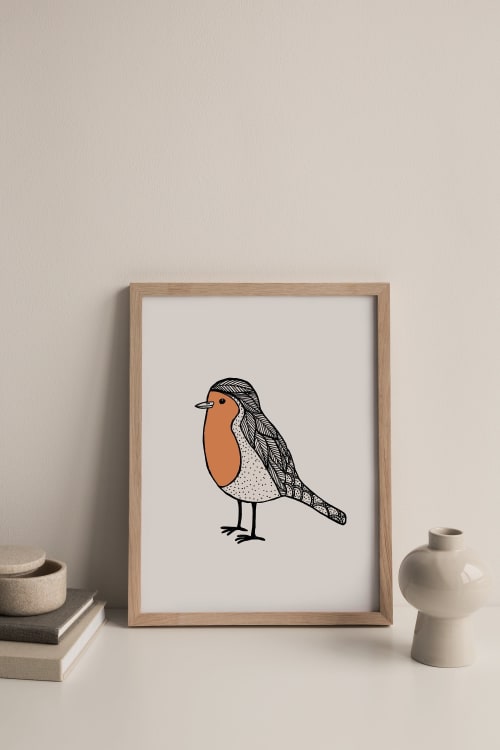 Robin Art Print, Bird Lovers Gift | Wall Hangings by Carissa Tanton