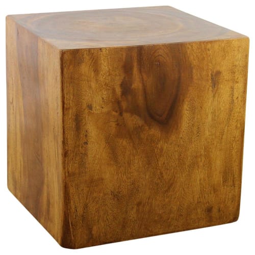 Haussmann® Wood Cube Table 18 in SQ x 18 in High Hollow | Tables by Haussmann®