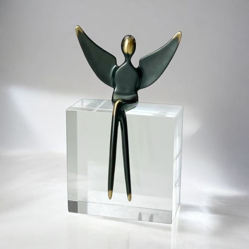 Angel figure in Bronze Black Patina | Sculptures by YENNY COCQ