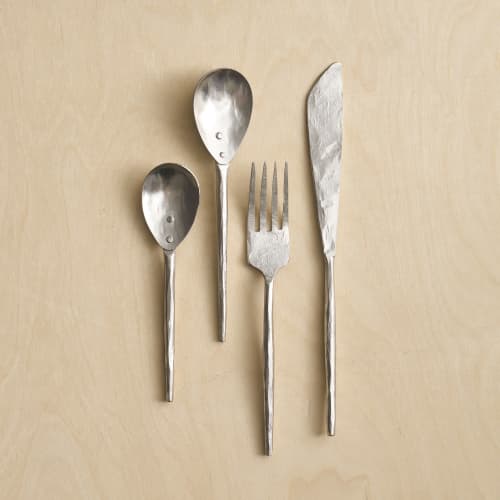 Forge Pewter Flatware - Set of 4 | Utensils by The Collective