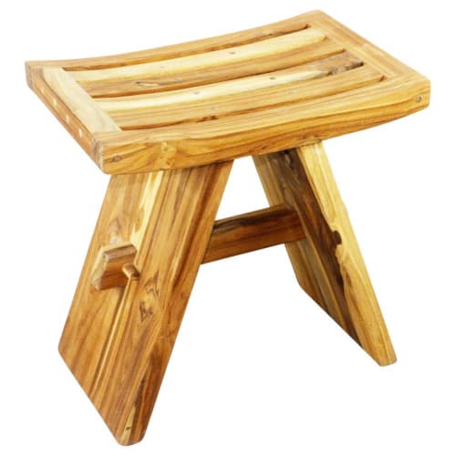 Haussmann® Teak Thai Teak Shower Stool 18 L x 12 W x 18 in | Chairs by Haussmann®