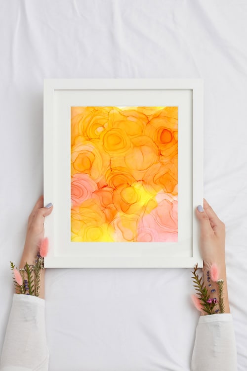 open to growth | abstract original art | Mixed Media in Paintings by Megan Spindler