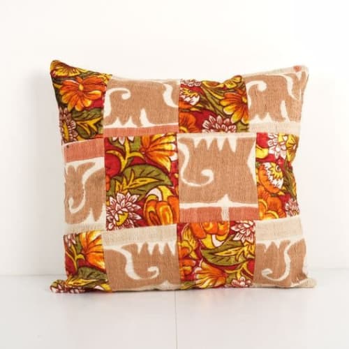Suzani and Velvet Square Cushion Cover, Tribal House Decor - | Pillows by Vintage Pillows Store