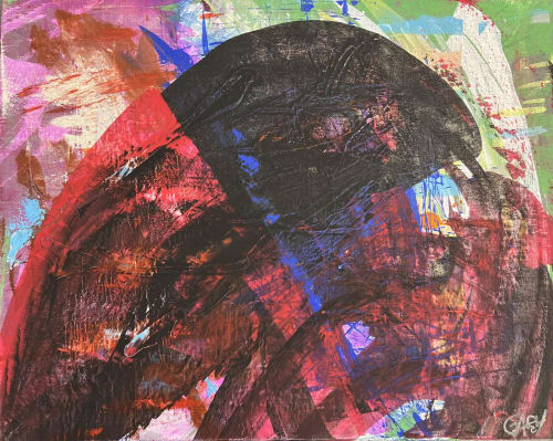 Parrot on South Beach (16"x20") | Mixed Media in Paintings by The Art Of Gary Gore