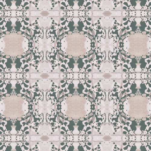 Mirror, Spring Green | Linens & Bedding by Philomela Textiles & Wallpaper