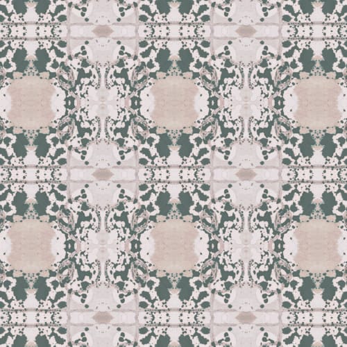 Mirror, Spring Green | Linens & Bedding by Philomela Textiles & Wallpaper