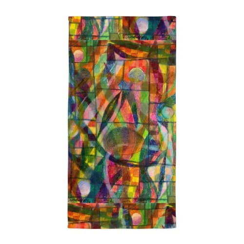 Towel - Organic Life - Abstract Colorful Geometric Art | Work by Eman's Gallery