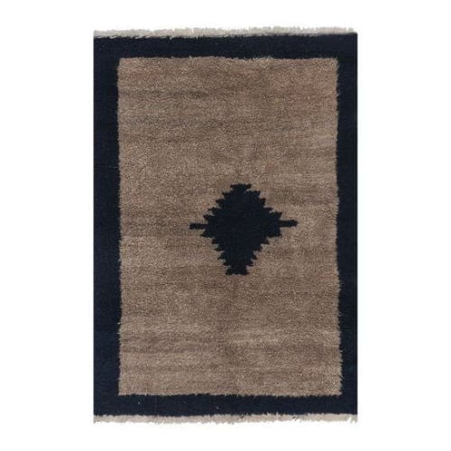 Vintage Wool Turkish Shaggy Tulu Rug 4'5'' X 6'3'' | Rugs by Vintage Pillows Store