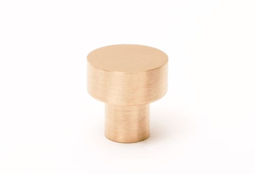 Dot 18 Brushed Brass Knob | Hardware by Windborne Studios