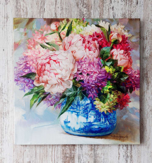 Extra Large floral oil paintings on canvas original | Paintings by Natart