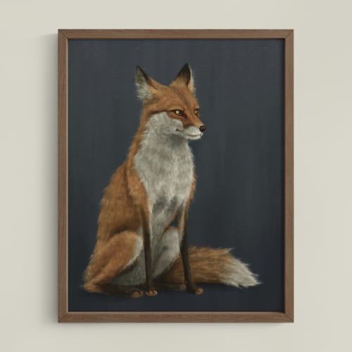 The Woodland Fox - Blue Edition | Prints by Catherine H