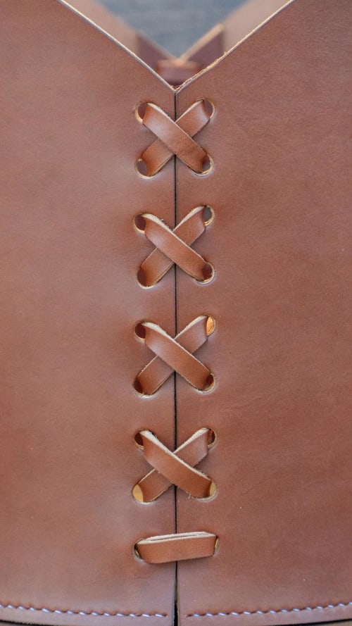 12in Leather Basket | Storage Basket in Storage by Harrow and Sickle Leather Design