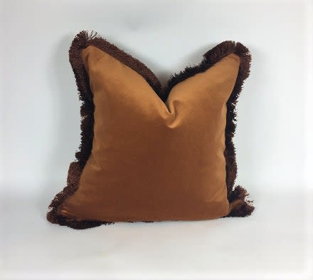 Rust velvet pillow // copper velvet cushion cover // rust