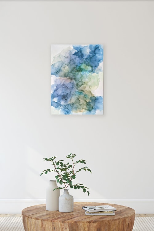Moon Water | original abstract painting | Mixed Media in Paintings by Megan Spindler
