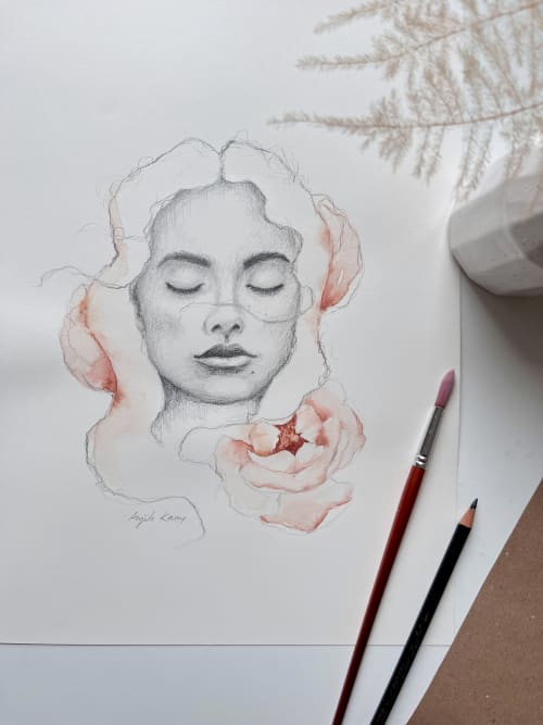 Floral Donna Original Art 02 | Paintings by Angele K