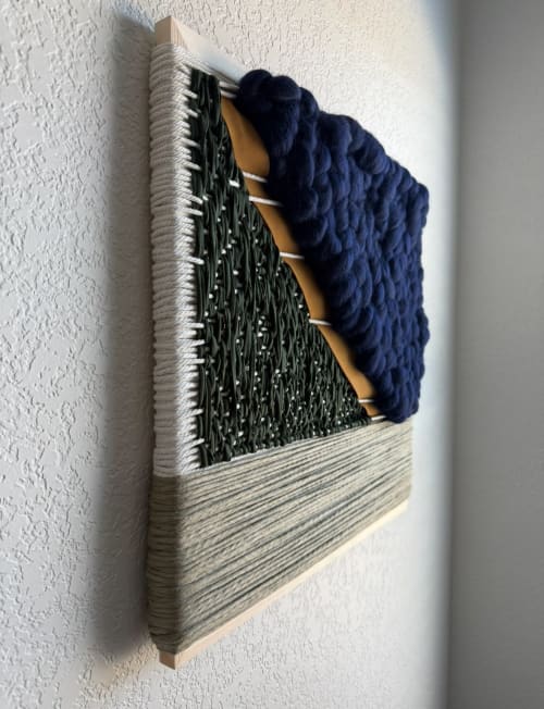 Made to order/Woven Tile- 20”x20” Diagonal Fluff | Wall Hangings by Mpwovenn Fiber Art by Mindy Pantuso