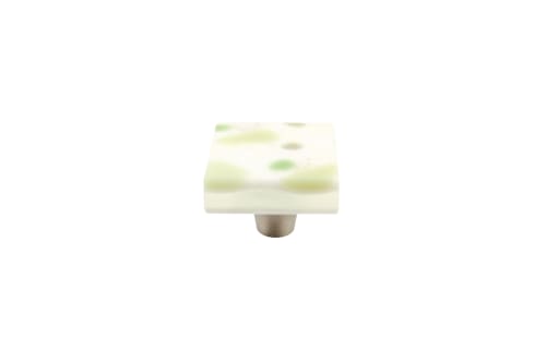 Terrazzo Tea Green Square Knob | Hardware by Windborne Studios