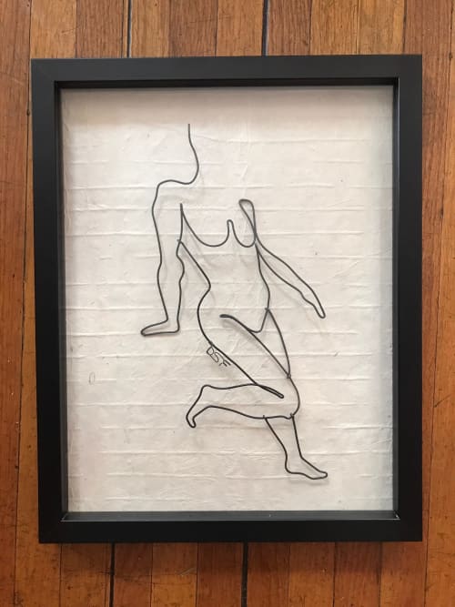 Vail 2, 2022 framed wall art wire sculpture | Sculptures by Wired Sculpture Studios