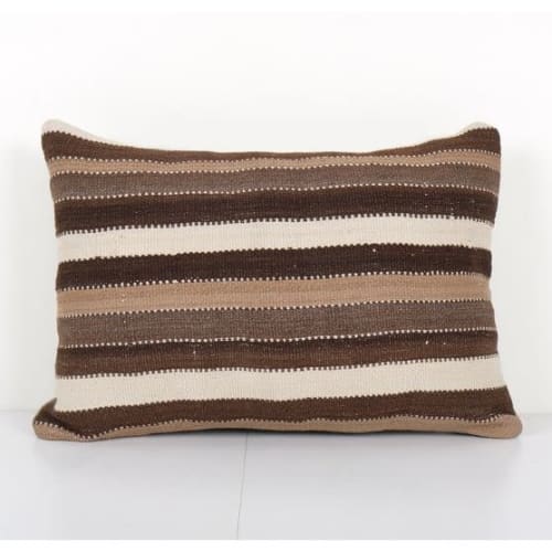 Handwoven Turkish Lumbar Kilim Pillow, Sofa Throw Pillow, He | Cushion in Pillows by Vintage Pillows Store