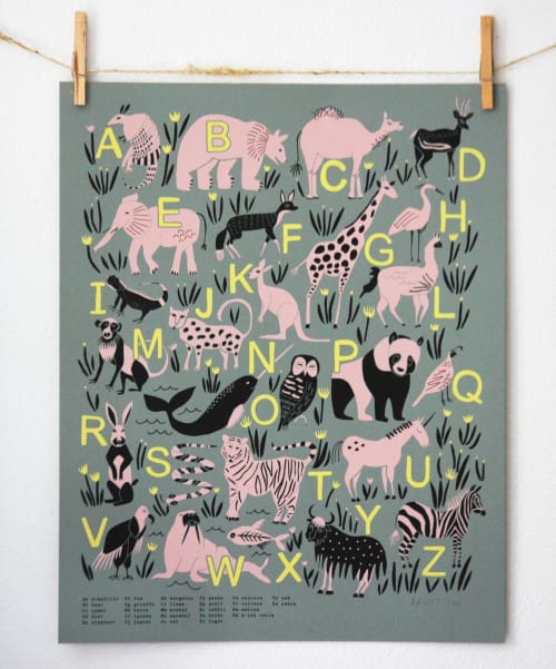 ABC Animal Alphabet Poster | Prints by Leah Duncan