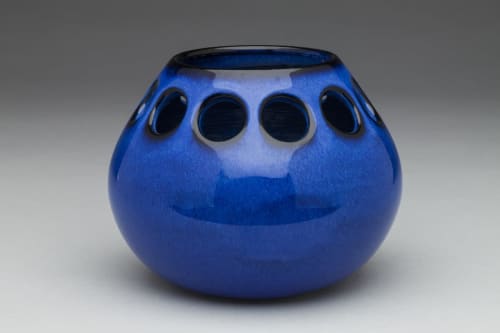 Low Teardrop Single Demi Tea Light Holder | Ornament in Decorative Objects by Lynne Meade