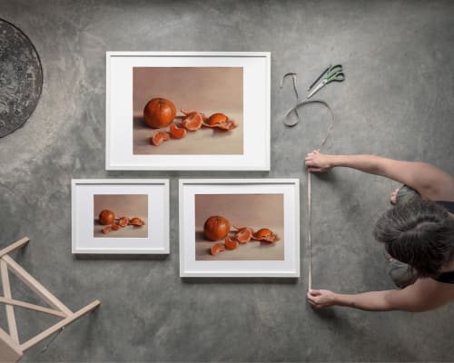 Clementines Still Life Art Print, Kitchen Citrus Fruit Wall Art, Orange Painting | Prints by The Ugly Cat Studio
