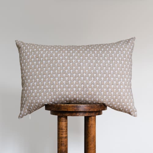 Camel Arrowhead Print Lumbar Pillow 16x24 | Pillows by Vantage Design