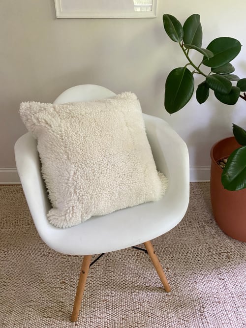 20" x 20" Double Sided Shearling Pillow | Cushion in Pillows by East Perry