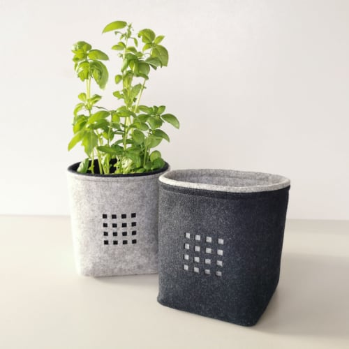 Household storage - decorative basket "Squares", 1 pc. | Storage by DecoMundo Home
