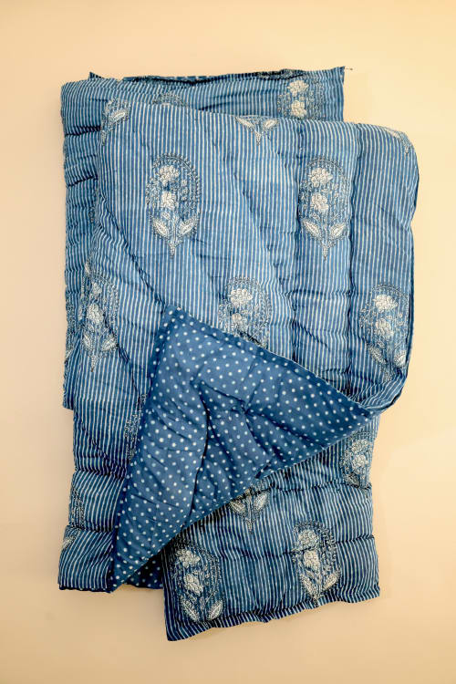 Ink Garden Indigo Quilt | Linens & Bedding by Ninéh