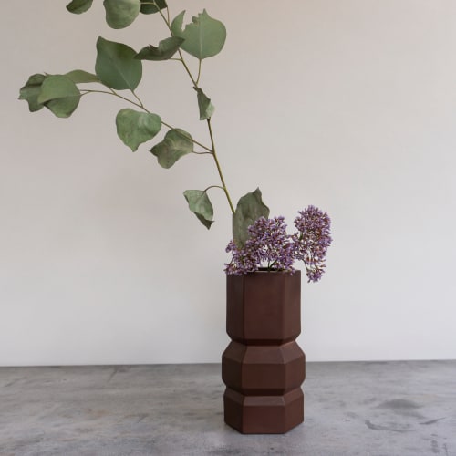 Vase Hexad 03 - Dark Brown | Vases & Vessels by Tropico Studio