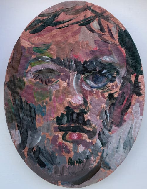 Oval Portrait | Oil And Acrylic Painting in Paintings by Eric Farache Artist