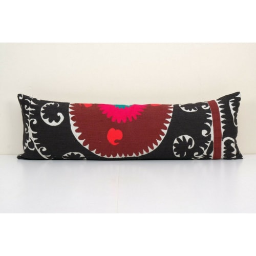 14'' x 41'' Oversize Suzani Bench Pillow Case | Linens & Bedding by Vintage Pillows Store