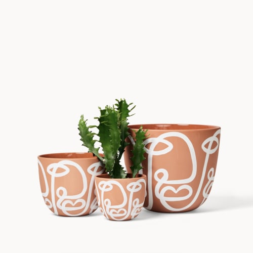 Terracotta Cara Planters | Vases & Vessels by Franca NYC