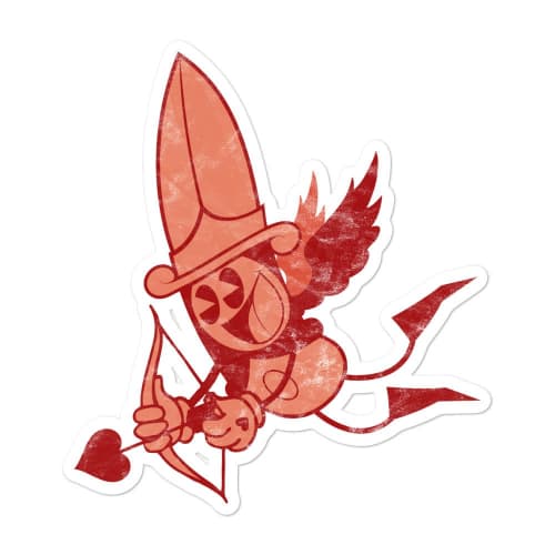 Stabby Valentine Bubble-free stickers | Work by Greg "CRAOLA" Simkins