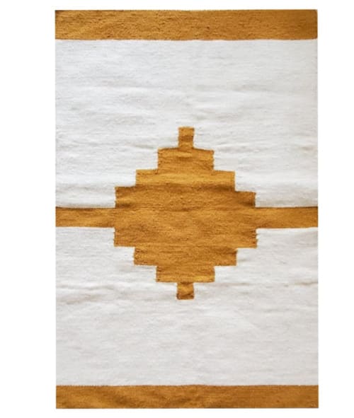 Vita Handwoven Cream Rug with Tassels | Area Rug in Rugs by Mumo Toronto Inc
